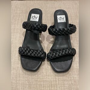 Dolce Vita Black Braided Leather Sandals